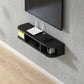Mobile TV moderno in legno Console TV a parete con 4 ripiani