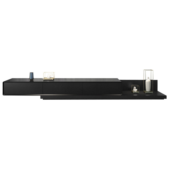 Meuble TV en bois avec 3 tiroirs, meuble TV coulissant avec console multimédia en finition bois