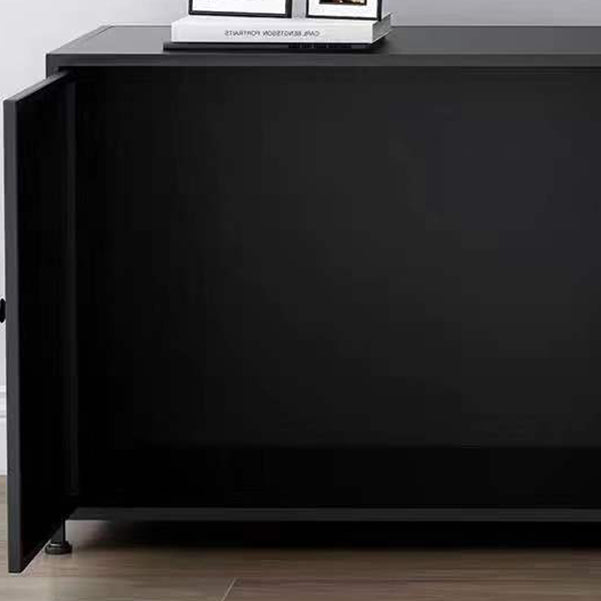 12.99"D TV Stand Industrial Style Open Storage TV Console with 3-shelf Clearhalo 'furn' 'furn_tv_stands_entertainment_centers' 'Furniture' 'Living Room Furniture' 'TV Stands & Entertainment Centers' 'TV Stands & Media Storage Furniture' 'tv_stands_entertainment_centers' 5472943