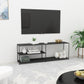 12.99"D TV Stand Industrial Style Open Storage TV Console with 3-shelf Clearhalo 'furn' 'furn_tv_stands_entertainment_centers' 'Furniture' 'Living Room Furniture' 'TV Stands & Entertainment Centers' 'TV Stands & Media Storage Furniture' 'tv_stands_entertainment_centers' 5472944