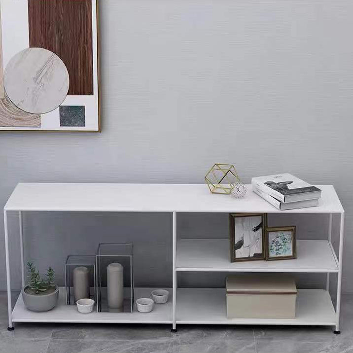 12.99"D TV Stand Industrial Style Open Storage TV Console with 3-shelf Clearhalo 'furn' 'furn_tv_stands_entertainment_centers' 'Furniture' 'Living Room Furniture' 'TV Stands & Entertainment Centers' 'TV Stands & Media Storage Furniture' 'tv_stands_entertainment_centers' 5472947