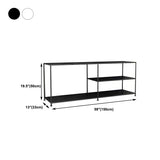 12,99 "D TV Stand Industrial Style Open Storage TV Console con 3 scaffali