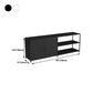 12.99"D TV Stand Industrial Style Open Storage TV Console with 3-shelf Clearhalo 'furn' 'furn_tv_stands_entertainment_centers' 'Furniture' 'Living Room Furniture' 'TV Stands & Entertainment Centers' 'TV Stands & Media Storage Furniture' 'tv_stands_entertainment_centers' 5472953