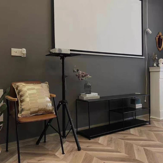 Console TV Open Storage TV in metallo in stile industriale con scaffali