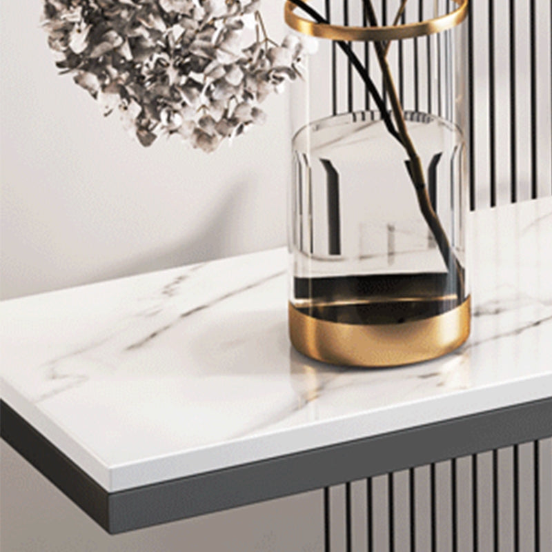 Tavolo da console oro resistente al rettangolo di ardesia glam