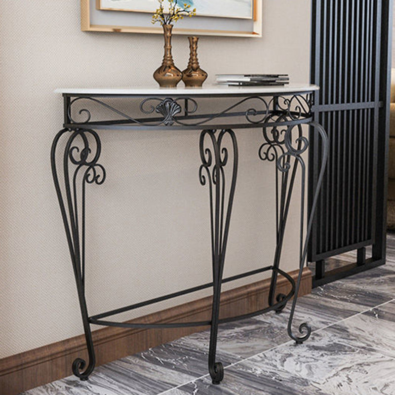 Sala 4 gambe Fucide legno in legno mezza luna resistente a graffi e console resistente alle macchie