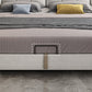 Contemporary Tufted Standard Bed with Wingback Headboard and Legs