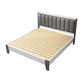Modern Panel Wood Standard Bed with Rectangular Headboard for Bedroom White-Gray Single Bed Clearhalo 'Bedroom Furniture' 'Beds' 'furn' 'furn_beds' 'Furniture' 5473275