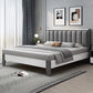 Modern Panel Wood Standard Bed with Rectangular Headboard for Bedroom Queen White-Gray Bed & Mattress Clearhalo 'Bedroom Furniture' 'Beds' 'furn' 'furn_beds' 'Furniture' 5473277