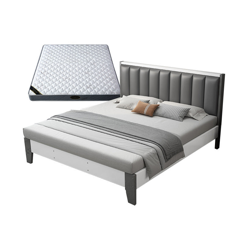 Modern Panel Wood Standard Bed with Rectangular Headboard for Bedroom Clearhalo 'Bedroom Furniture' 'Beds' 'furn' 'furn_beds' 'Furniture' 5473285