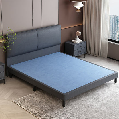 Modernes Panel Holzstandard Bett mit rechteckigem Kopfteil