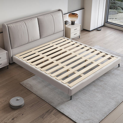 Modern Piny Pink Pannel Letto a letto in pelle autentica con testiera imbottita