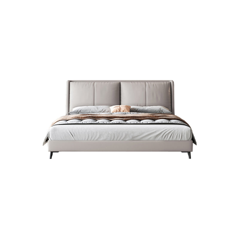 Modern Piny Pink Pannel Letto a letto in pelle autentica con testiera imbottita