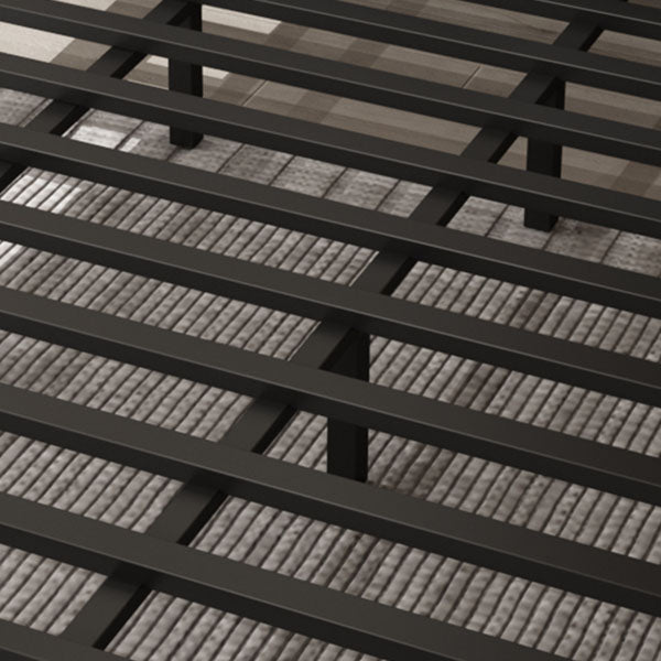 Modern Wire-Grid Metal Bed 78.74" L Bed Frame with Headboard Clearhalo 'Bedroom Furniture' 'Beds' 'furn' 'furn_beds' 'Furniture' 5473380