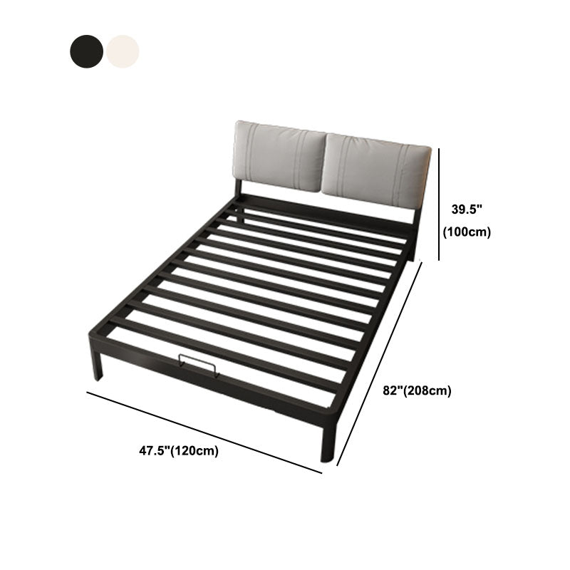 Modern Wire-Grid Metal Bed 78.74" L Bed Frame with Headboard Clearhalo 'Bedroom Furniture' 'Beds' 'furn' 'furn_beds' 'Furniture' 5473386
