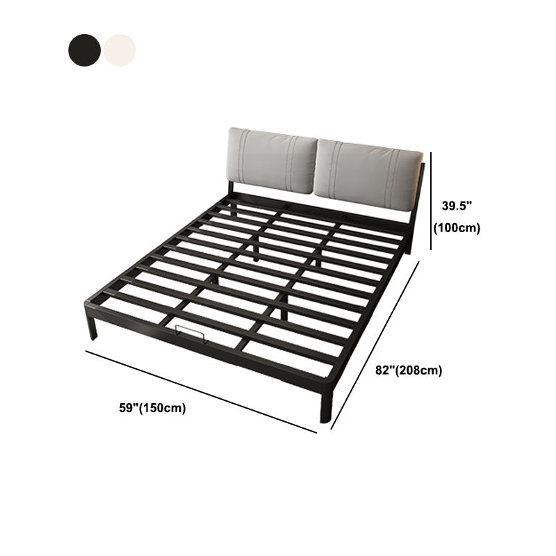 Modern Wire-Grid Metal Bed 78.74" L Bed Frame with Headboard Clearhalo 'Bedroom Furniture' 'Beds' 'furn' 'furn_beds' 'Furniture' 5473387