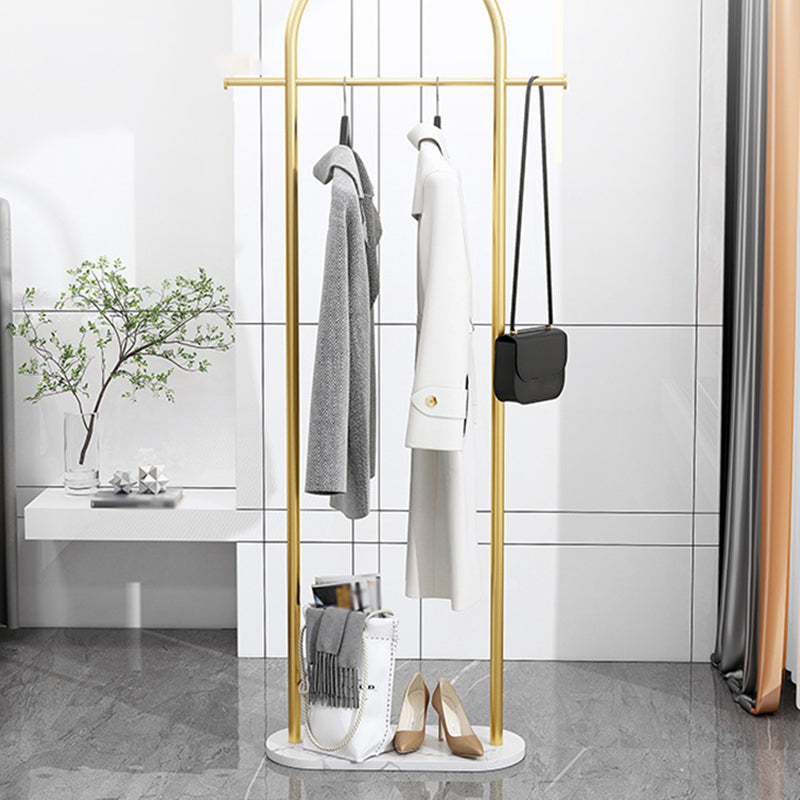 Modern Cheat Rack Free Standing Marble Stone Base Metal Coat Hanger