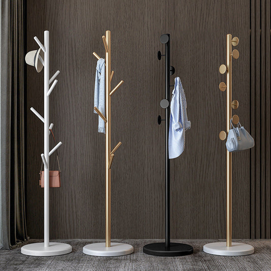 Designer -Metallbeschattierungs -Rack Marmor Bottomattrack mit Hooks Hall Tree