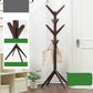 Wooden Hall Stand Entryway Hook Tripod Steady Hall Tree Coat Hanger Dark Coffee 4-Star Clearhalo 'Entry & Mudroom Furniture' 'furn' 'furn_hall_tree_coat_racks' 'Furniture' 'Hall Trees & Coat Racks' 'hall_tree_coat_racks' 5473728