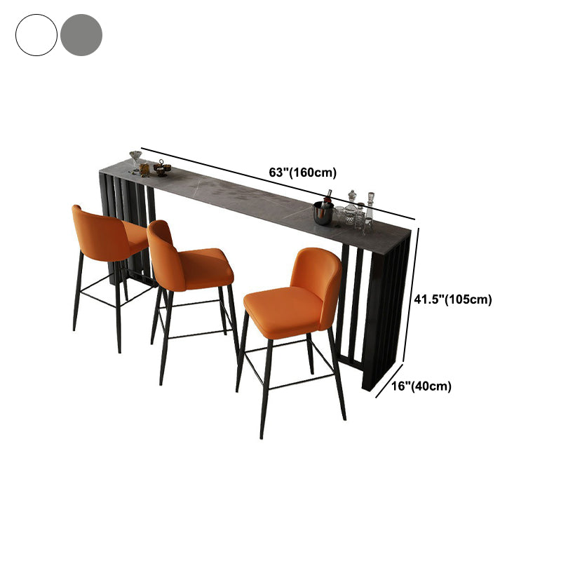 Tavolo da bar top rettangolo in pietra tavolo da pub contemporanei