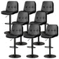 Nordic Style Bar Stool Liftable Counter Bar-stool with Metal Legs Black 8 Piece Set Clearhalo 'Bar Furniture' 'Bar Stools' 'bar_stools' 'furn' 'furn_bar_stools' 'Furniture' 'Kitchen & Dining Furniture' 5474430