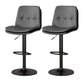 Nordic Style Bar Stool Liftable Counter Bar-stool with Metal Legs Grey 2 Piece Set Clearhalo 'Bar Furniture' 'Bar Stools' 'bar_stools' 'furn' 'furn_bar_stools' 'Furniture' 'Kitchen & Dining Furniture' 5474434
