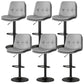 Nordic Style Bar Stool Liftable Counter Bar-stool with Metal Legs Light Gray 6 Piece Set Clearhalo 'Bar Furniture' 'Bar Stools' 'bar_stools' 'furn' 'furn_bar_stools' 'Furniture' 'Kitchen & Dining Furniture' 5474443