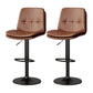 Nordic Style Bar Stool Liftable Counter Bar-stool with Metal Legs Brown 2 Piece Set Clearhalo 'Bar Furniture' 'Bar Stools' 'bar_stools' 'furn' 'furn_bar_stools' 'Furniture' 'Kitchen & Dining Furniture' 5474446