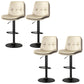 Nordic Style Bar Stool Liftable Counter Bar-stool with Metal Legs Light Khaki 4 Piece Set Clearhalo 'Bar Furniture' 'Bar Stools' 'bar_stools' 'furn' 'furn_bar_stools' 'Furniture' 'Kitchen & Dining Furniture' 5474452