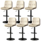 Nordic Style Bar Stool Liftable Counter Bar-stool with Metal Legs Light Khaki 6 Piece Set Clearhalo 'Bar Furniture' 'Bar Stools' 'bar_stools' 'furn' 'furn_bar_stools' 'Furniture' 'Kitchen & Dining Furniture' 5474453
