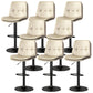Nordic Style Bar Stool Liftable Counter Bar-stool with Metal Legs Light Khaki 8 Piece Set Clearhalo 'Bar Furniture' 'Bar Stools' 'bar_stools' 'furn' 'furn_bar_stools' 'Furniture' 'Kitchen & Dining Furniture' 5474454