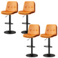 Nordic Style Bar Stool Liftable Counter Bar-stool with Metal Legs Orange 4 Piece Set Clearhalo 'Bar Furniture' 'Bar Stools' 'bar_stools' 'furn' 'furn_bar_stools' 'Furniture' 'Kitchen & Dining Furniture' 5474457