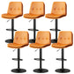 Nordic Style Bar Stool Liftable Counter Bar-stool with Metal Legs Orange 6 Piece Set Clearhalo 'Bar Furniture' 'Bar Stools' 'bar_stools' 'furn' 'furn_bar_stools' 'Furniture' 'Kitchen & Dining Furniture' 5474458