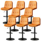 Nordic Style Bar Stool Liftable Counter Bar-stool with Metal Legs Orange 8 Piece Set Clearhalo 'Bar Furniture' 'Bar Stools' 'bar_stools' 'furn' 'furn_bar_stools' 'Furniture' 'Kitchen & Dining Furniture' 5474459