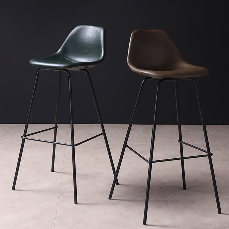 Contemporary Style Bar-stool Bucket Bar Stool with Metal Legs for Home Clearhalo 'Bar Furniture' 'Bar Stools' 'bar_stools' 'furn' 'furn_bar_stools' 'Furniture' 'Kitchen & Dining Furniture' 5474582