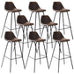 Contemporary Style Bar-stool Bucket Bar Stool with Metal Legs for Home Dark Khaki 8 Piece Set Clearhalo 'Bar Furniture' 'Bar Stools' 'bar_stools' 'furn' 'furn_bar_stools' 'Furniture' 'Kitchen & Dining Furniture' 5474586