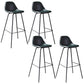 Contemporary Style Bar-stool Bucket Bar Stool with Metal Legs for Home Blackish Green 4 Piece Set Clearhalo 'Bar Furniture' 'Bar Stools' 'bar_stools' 'furn' 'furn_bar_stools' 'Furniture' 'Kitchen & Dining Furniture' 5474591