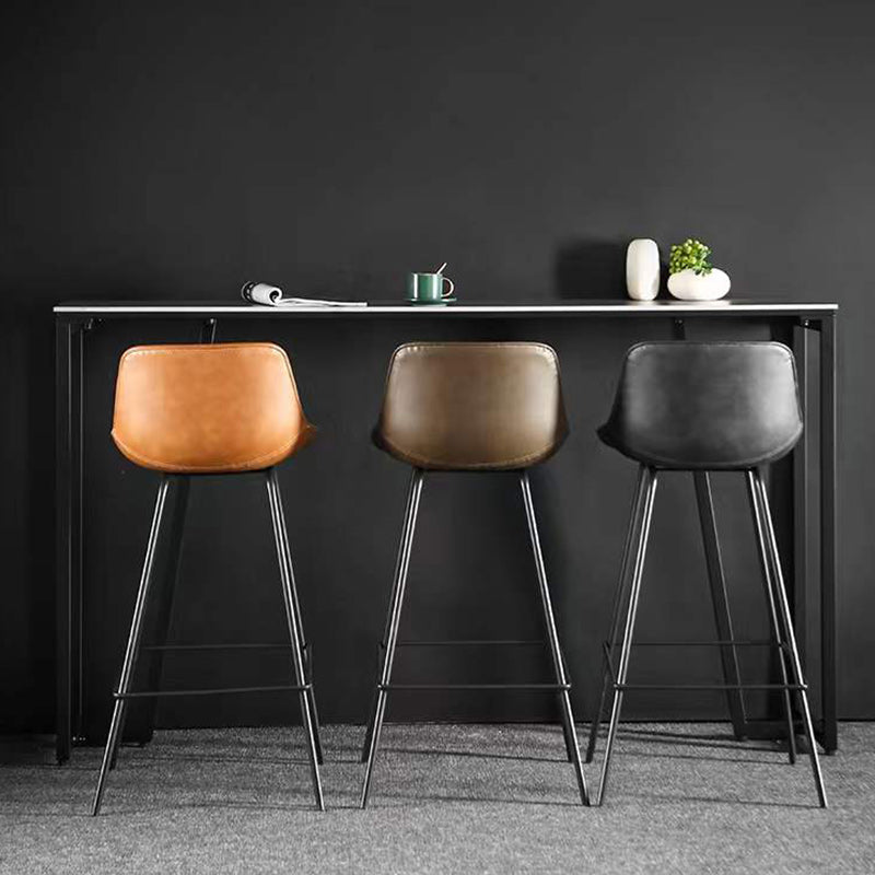 Contemporary Style Bar-stool Bucket Bar Stool with Metal Legs for Home Clearhalo 'Bar Furniture' 'Bar Stools' 'bar_stools' 'furn' 'furn_bar_stools' 'Furniture' 'Kitchen & Dining Furniture' 5474595