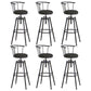 Industrial Backrest Metal Bar Stool Round Furniture in Matte Finish for Home