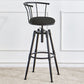 Industrial Backrest Metal Bar Stool Round Furniture in Matte Finish for Home