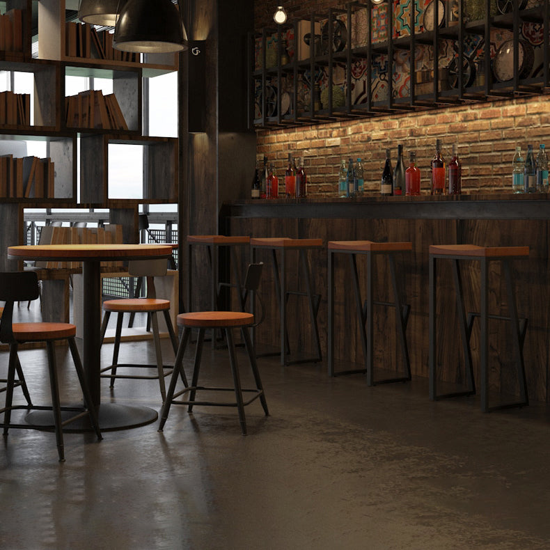 Taburete de comedor de rectángulo industrial taburete de bar de hierro para Bristol