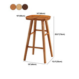 レストラン用の工業用輪郭の座席バックレスソリッドウッドバースツール