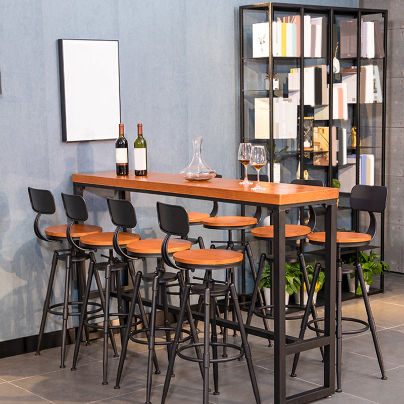 Tavolo da bar in legno massiccio industriale set 1/5/9 pezzi Tavolino con sgabelli alti