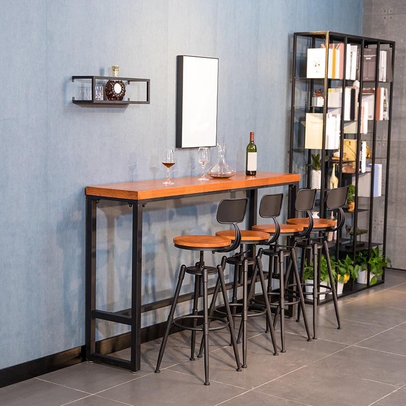 Tavolo da bar in legno massiccio industriale set 1/5/9 pezzi Tavolino con sgabelli alti