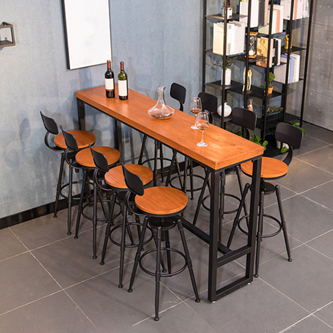 Tavolo da bar in legno massiccio industriale set 1/5/9 pezzi Tavolino con sgabelli alti