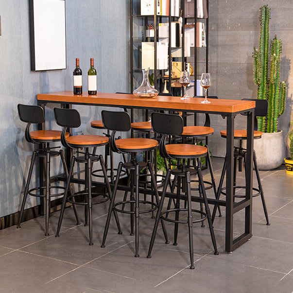 Tavolo da bar in legno massiccio industriale set 1/5/9 pezzi Tavolino con sgabelli alti