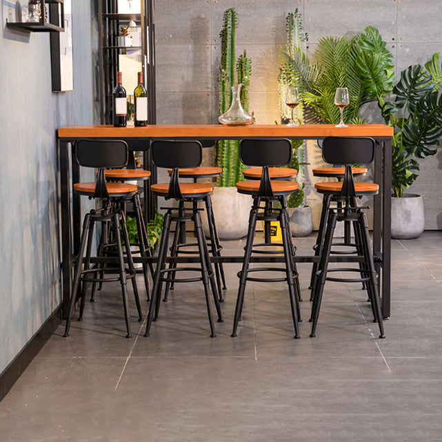 Tavolo da bar in legno massiccio industriale set 1/5/9 pezzi Tavolino con sgabelli alti