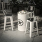 1/3/4 Pieces Industrial Bar Stool and Table Set White Iron Bar Set