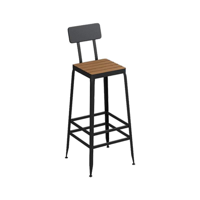 Set tavolo e sgabello moderno da esterno 1/5 pezzi Set bistrot rettangolare in legno e metallo