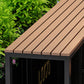 Set tavolo e sgabello moderno da esterno 1/5 pezzi Set bistrot rettangolare in legno e metallo